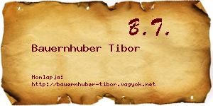 Bauernhuber Tibor névjegykártya